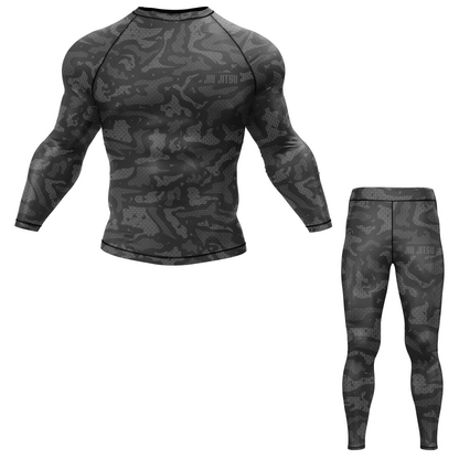 Jiu Jitsu Grey Camo BJJ Rash Guard