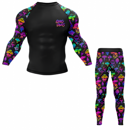 Psychedelic Mushroom BJJ Rash Guard