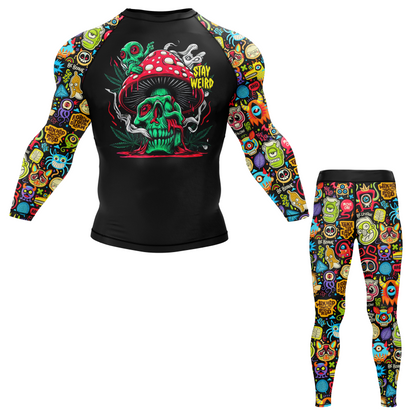 Stay Weird Doodle BJJ Rash Guard