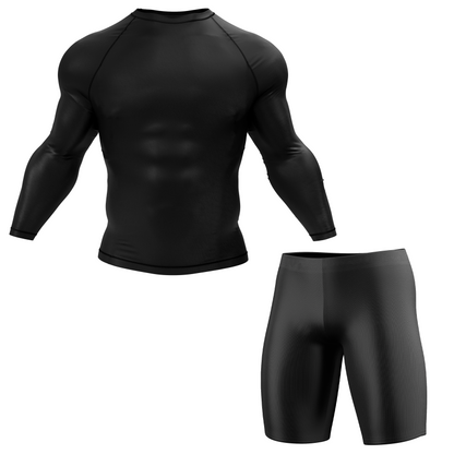 Plain Black BJJ Spats Shorts