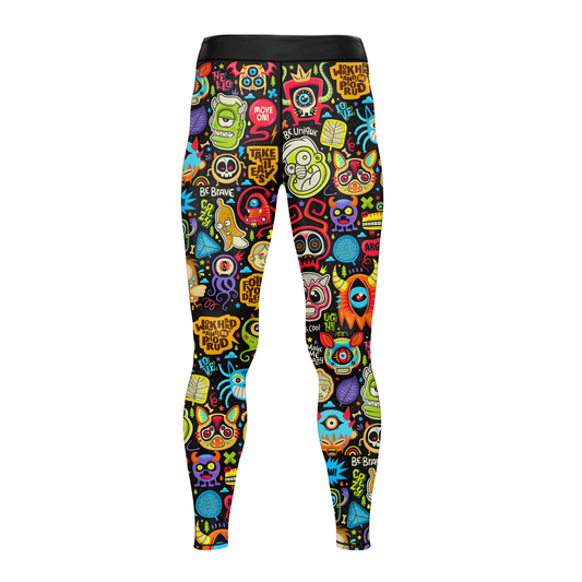 Stay Weird Doodle BJJ Spats