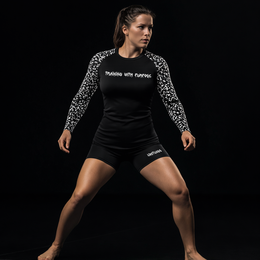 Training with Purpose Women's BJJ Rash Guard - BJJ Sesh
