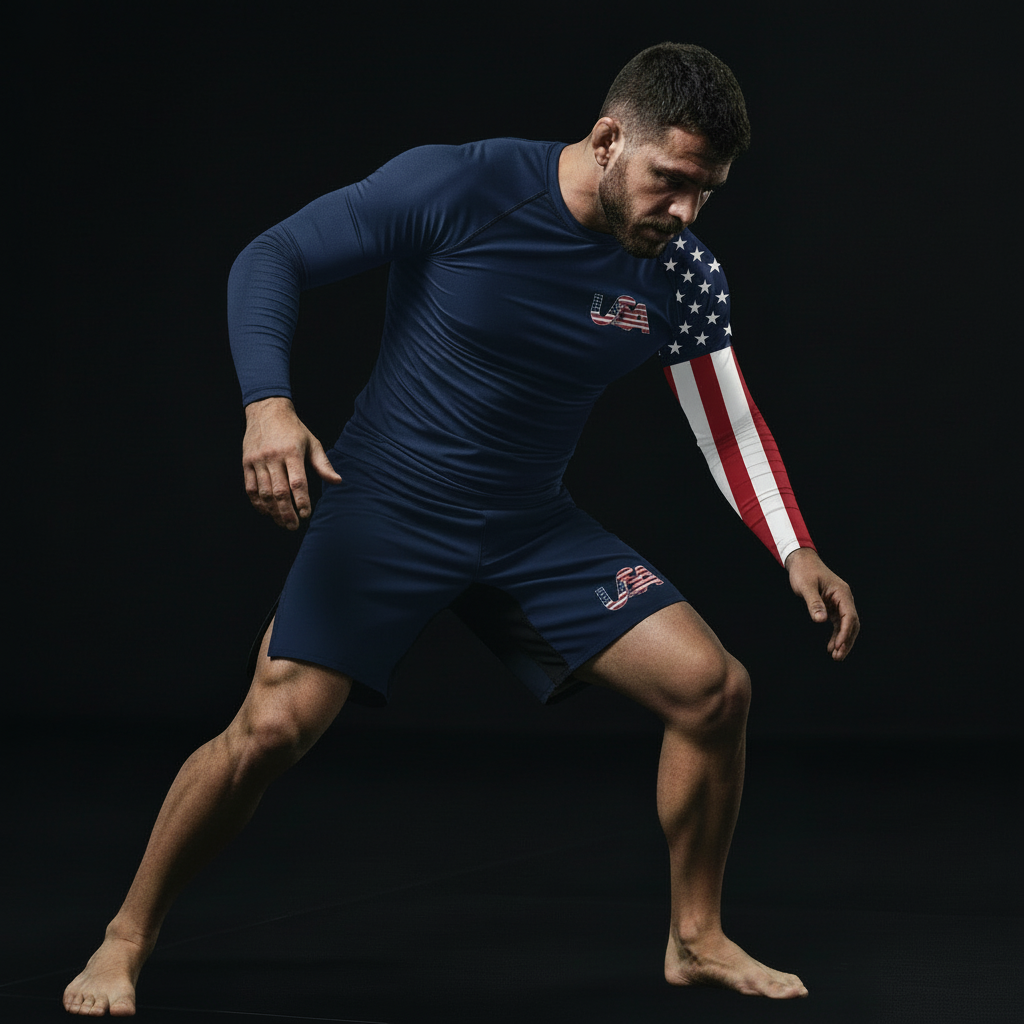 USA BJJ Rash Guard - BJJ Sesh