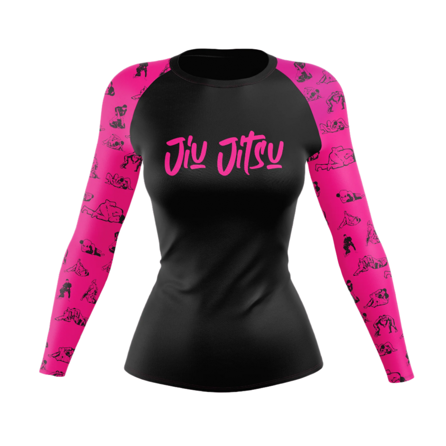 Black Pink Jiu Jitsu Women's BJJ Rash Guard