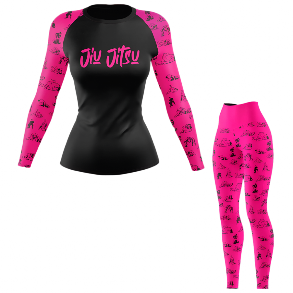 Black Pink Jiu Jitsu Women's BJJ Rash Guard