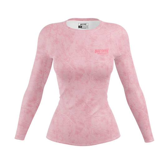 Pink Forest Camo Women's BJJ Rash Guard