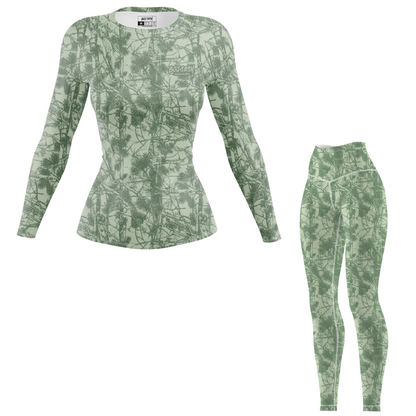 Green Forest Camo Women's BJJ Rash Guard