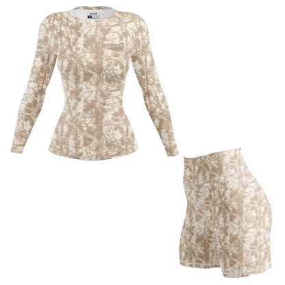 Desert Forest Camo Women's BJJ Rash Guard