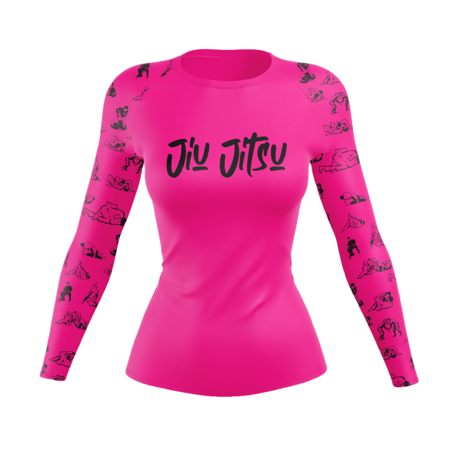 Black Pink Jiu Jitsu Women's BJJ Rash Guard