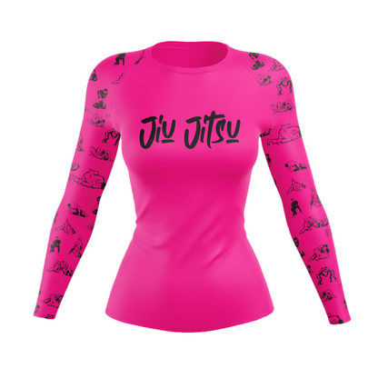 Black Pink Jiu Jitsu Women's BJJ Rash Guard