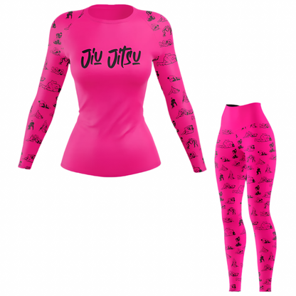 Black Pink Jiu Jitsu Women's BJJ Rash Guard