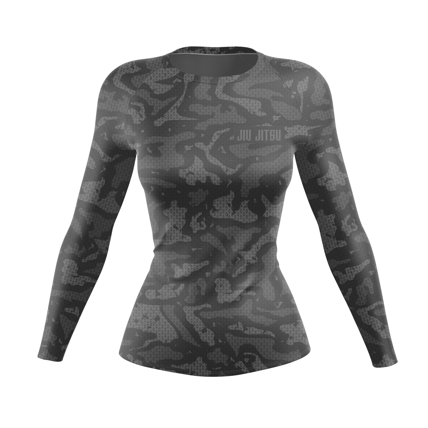 Jiu Jitsu Grey Camo Women's BJJ Rash Guard