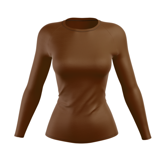 Mocha Women's BJJ Rash Guard