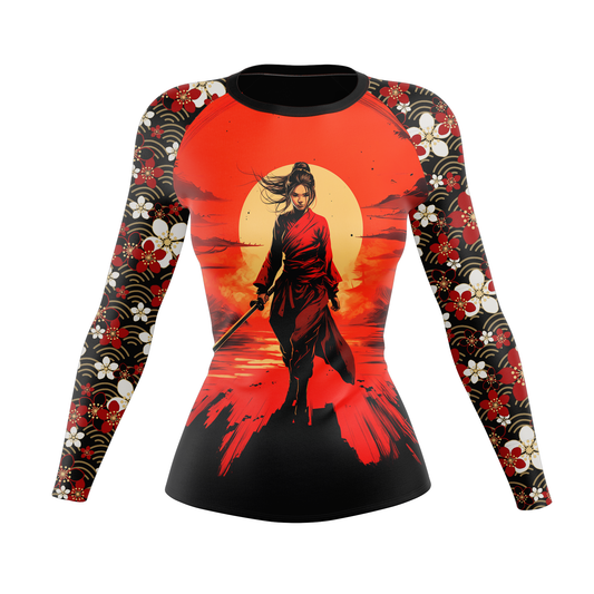 Dark Cherry Women's BJJ Rash Guard
