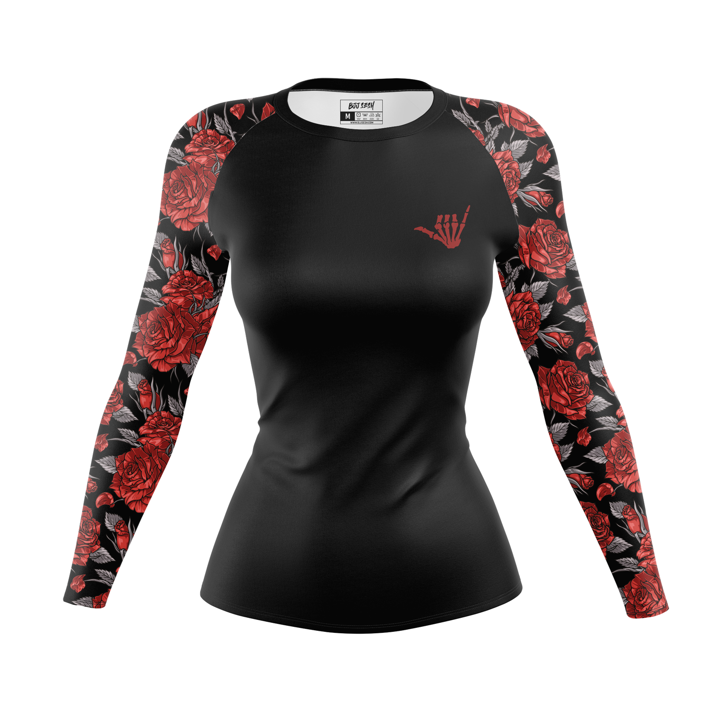 Red Death Rose Women's BJJ Rash Guard