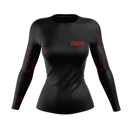 Flame Women's BJJ Rash Guard