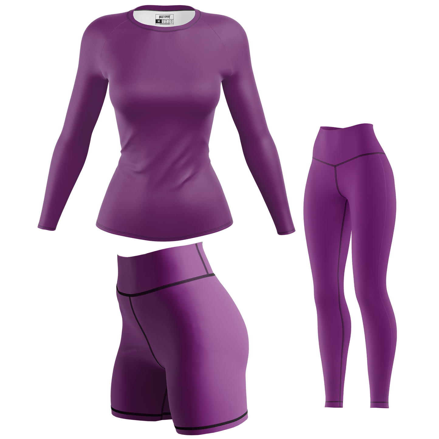 Plain Purple Women's BJJ Rash Guard