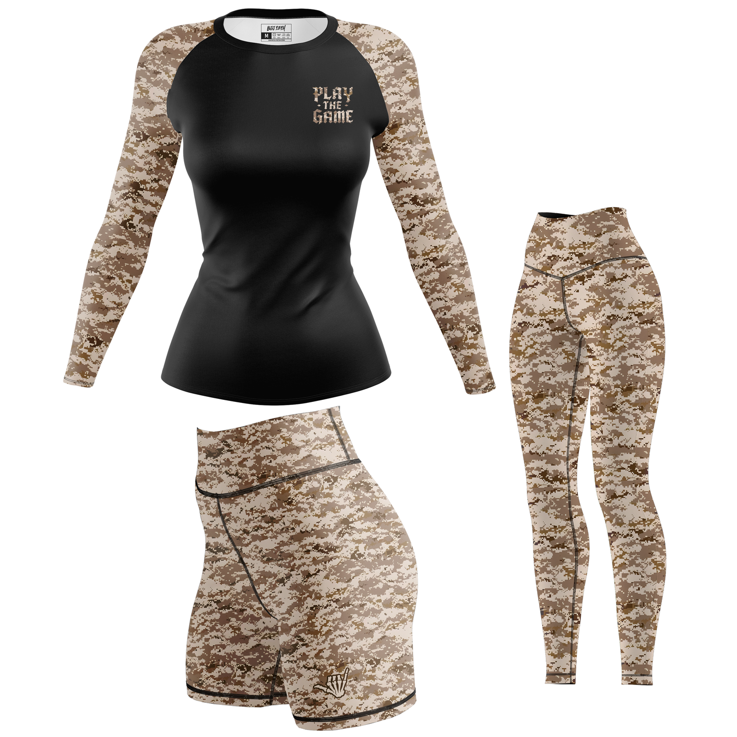 Desert Camo Women's BJJ Rash Guard