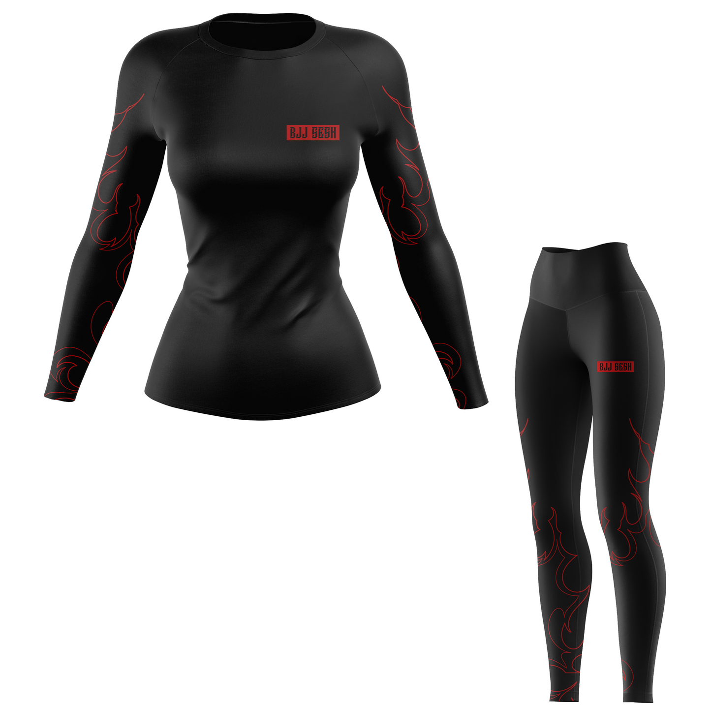 Flame Women's BJJ Rash Guard