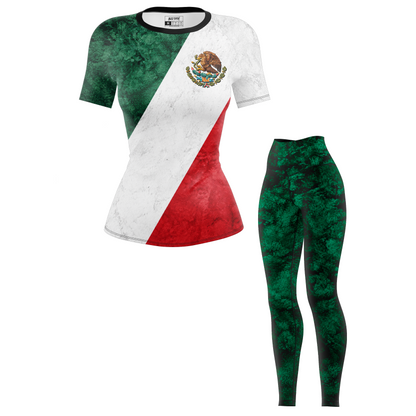 Mexico Women's BJJ Rash Guard - Short Sleeve