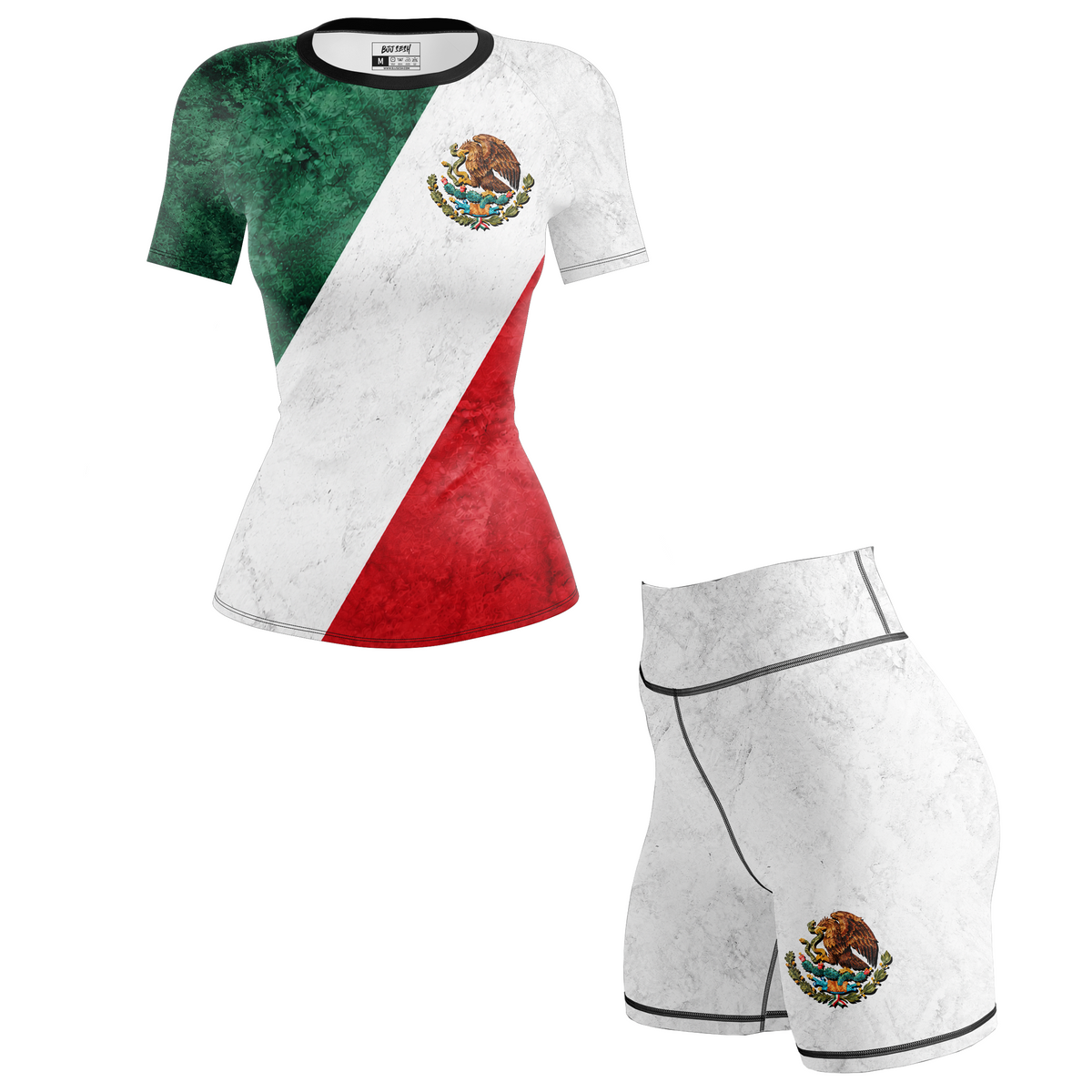 Mexico Women's BJJ Rash Guard - Short Sleeve