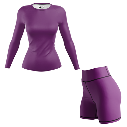 Plain Purple Women's BJJ Rash Guard