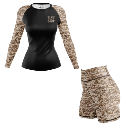 Desert Camo Women's BJJ Rash Guard