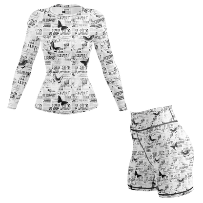 Newspaper Women's BJJ Rash Guard