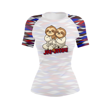 Sloth Jiu Jitsu Women's BJJ Rash Guard - Shortsleeve