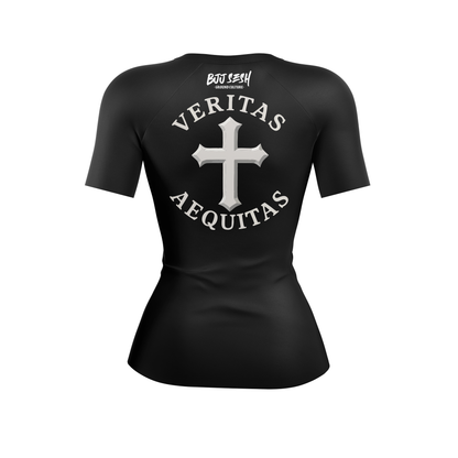 Truth and Justice Women's BJJ Rash Guard - Short Sleeve
