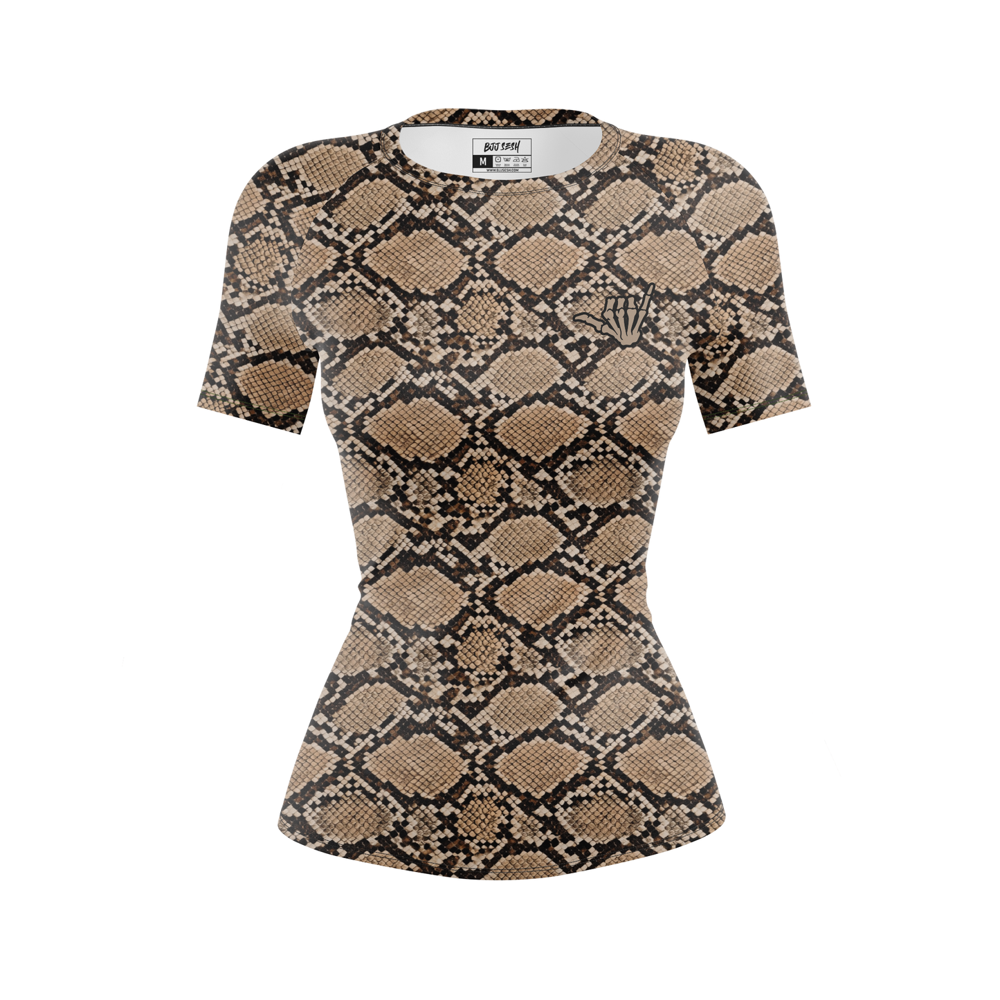 Snakeskin Women's BJJ Rash Guard - Short Sleeve
