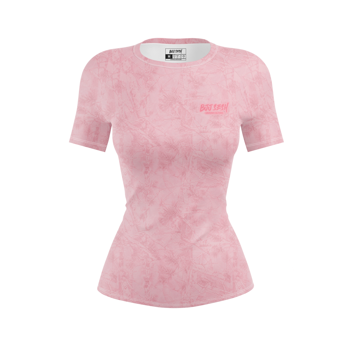 Pink Forest Camo Women's BJJ Rash Guard