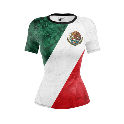 Mexico Women's BJJ Rash Guard - Short Sleeve