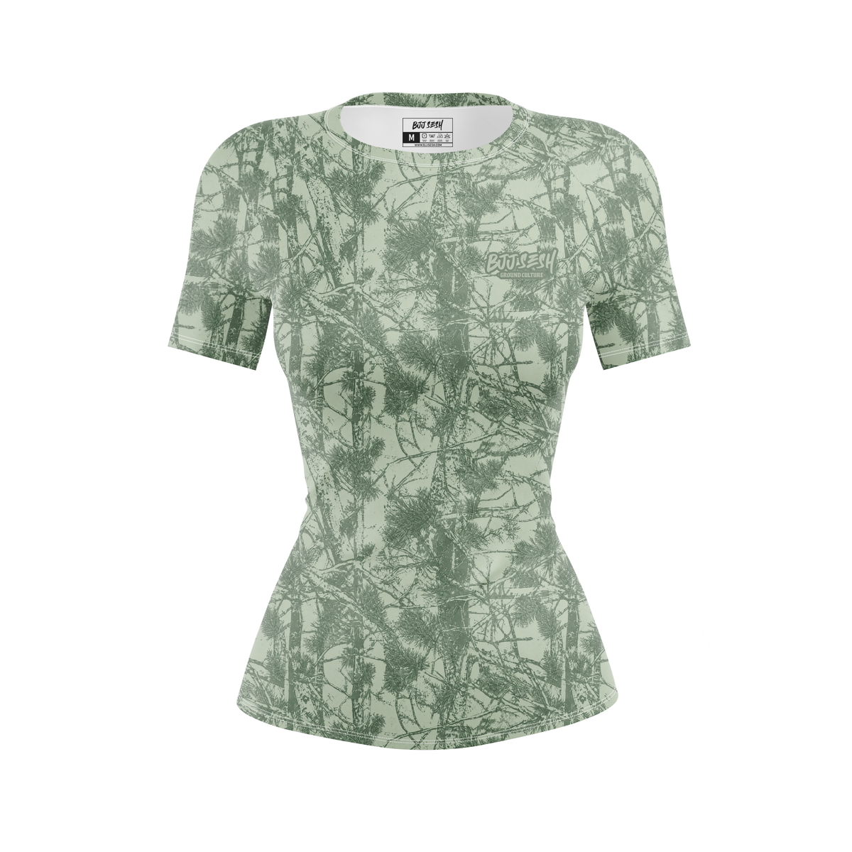 Green Forest Camo Women's BJJ Rash Guard