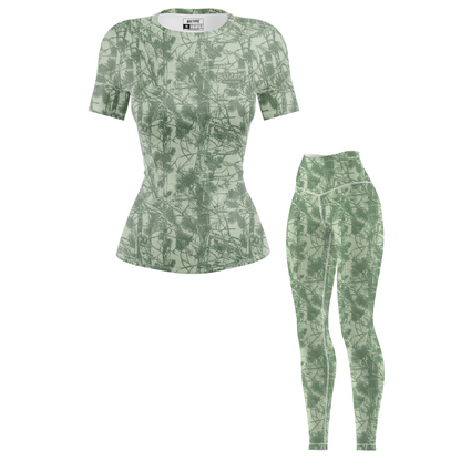 Green Forest Camo Women's BJJ Rash Guard