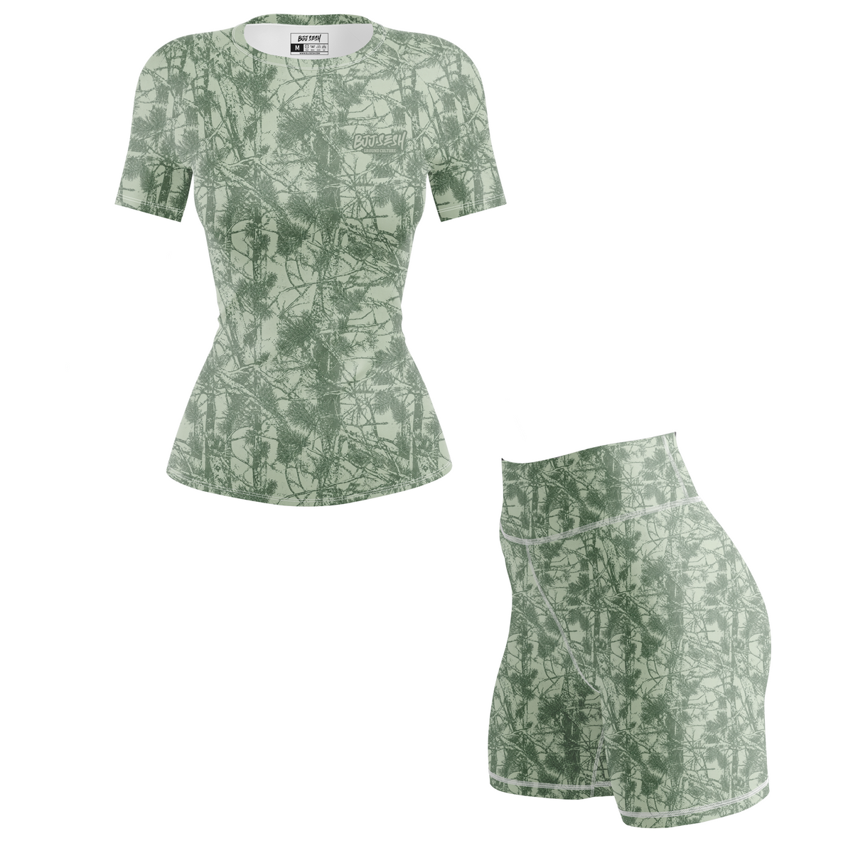 Green Forest Camo Women's BJJ Rash Guard
