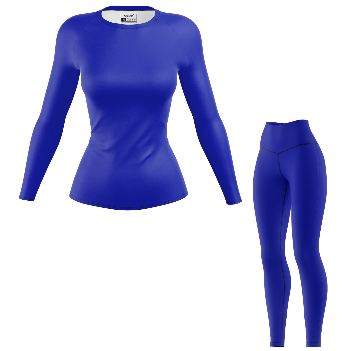 Plain Blue Women's BJJ Rash Guard