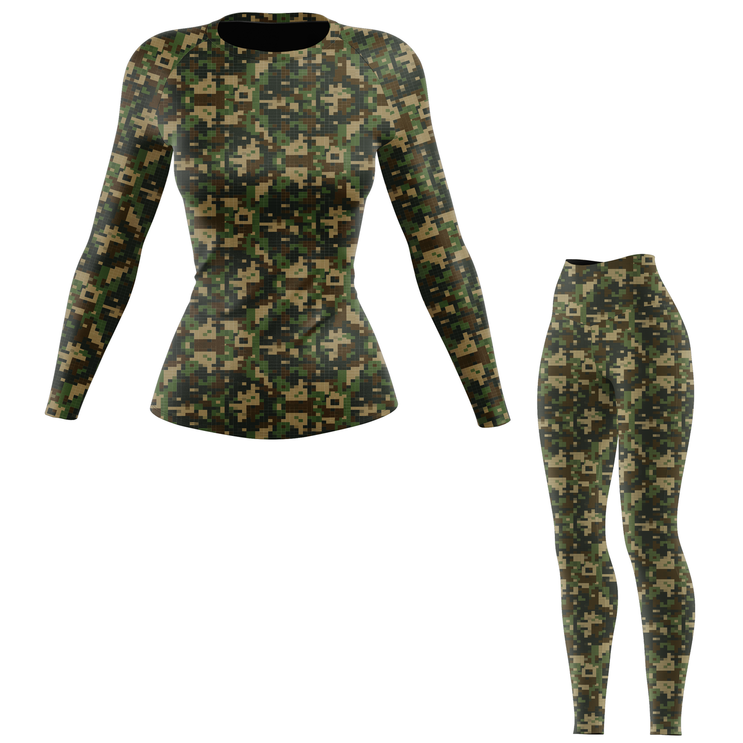 Digital Camo Women's BJJ Rash Guard