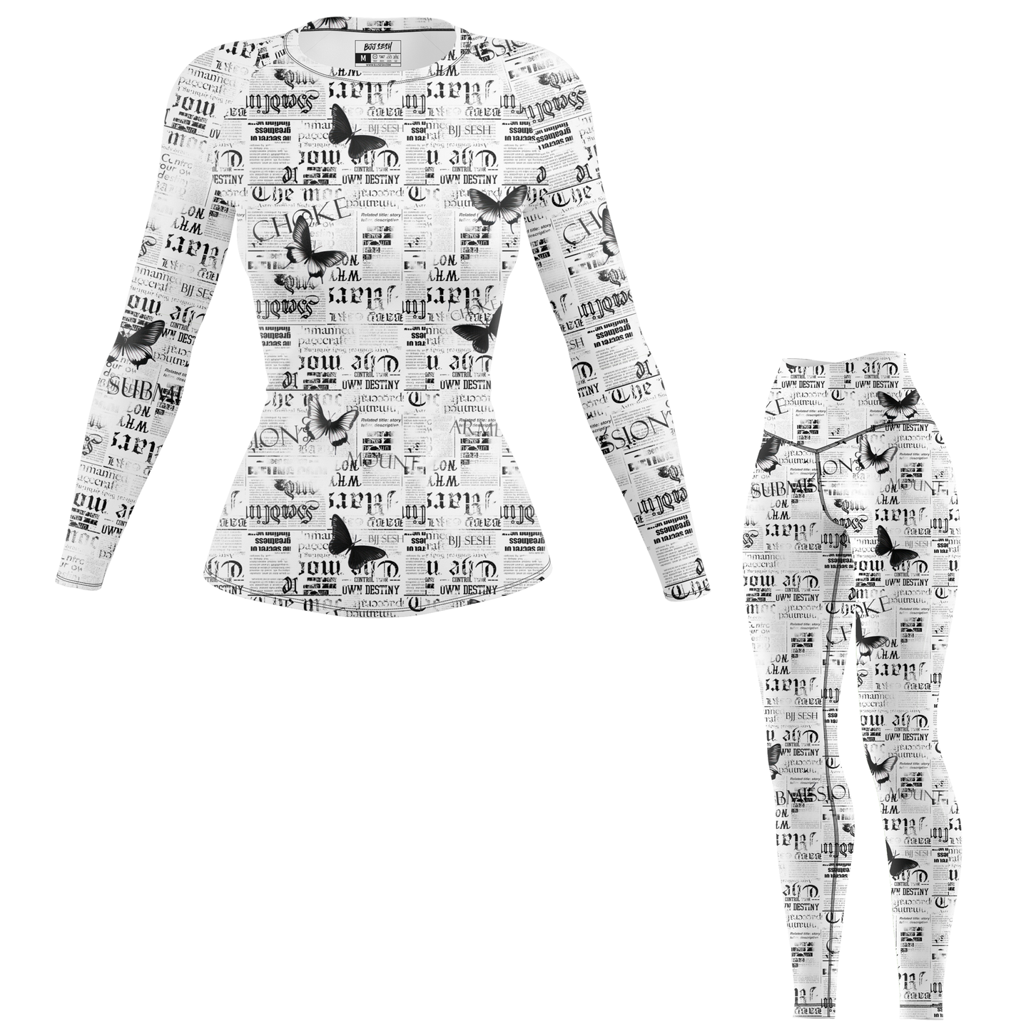 Newspaper Women's BJJ Rash Guard