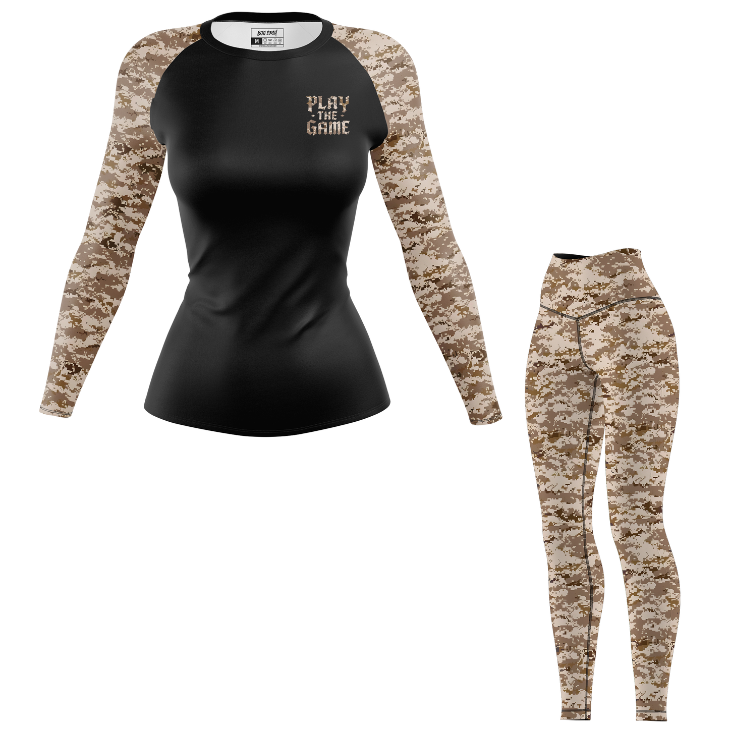 Desert Camo Women's BJJ Rash Guard