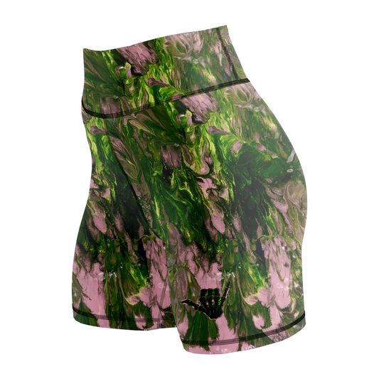 Pink Nature Grip Women's BJJ Spats Shorts