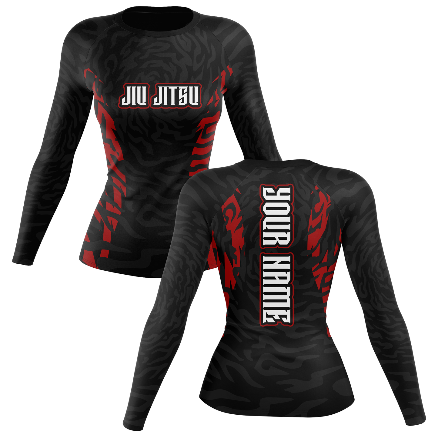 Jiu Jitsu Custom Ranked Women's BJJ Rash Guard