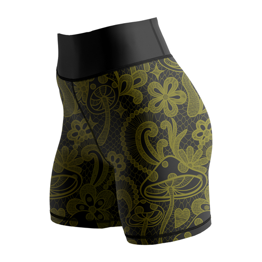 Neon Mushroom Women's BJJ Spats Shorts