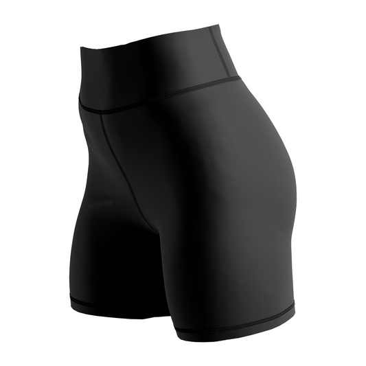 Plain Black Women's BJJ Spats Shorts