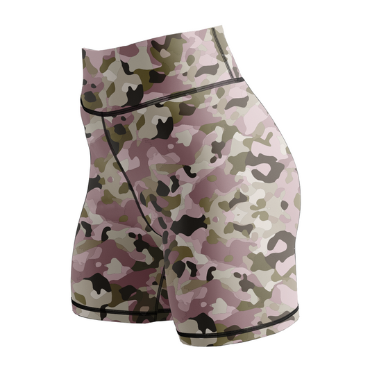 Combat Camo Pink Women’s BJJ Spats Shorts