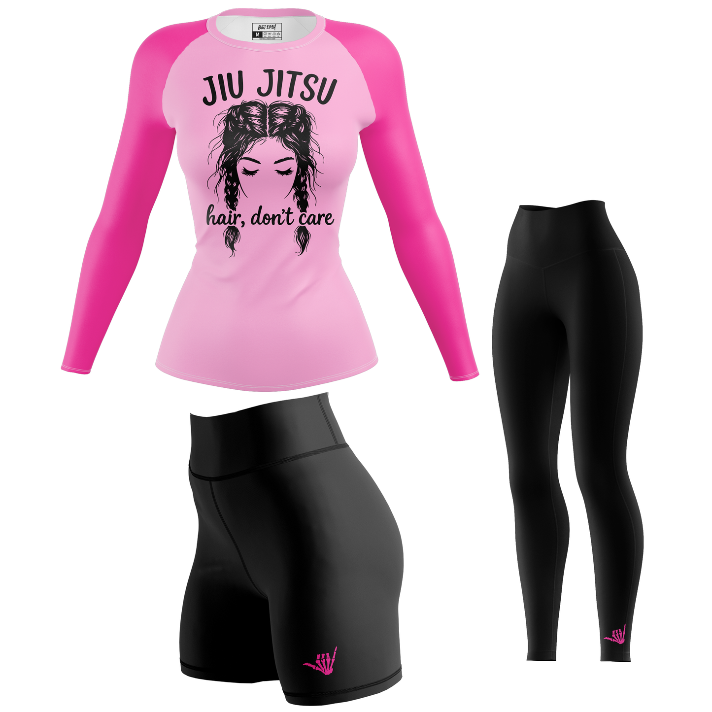 Jiu Jitsu Hair Don't Care Women's BJJ Rash Guard