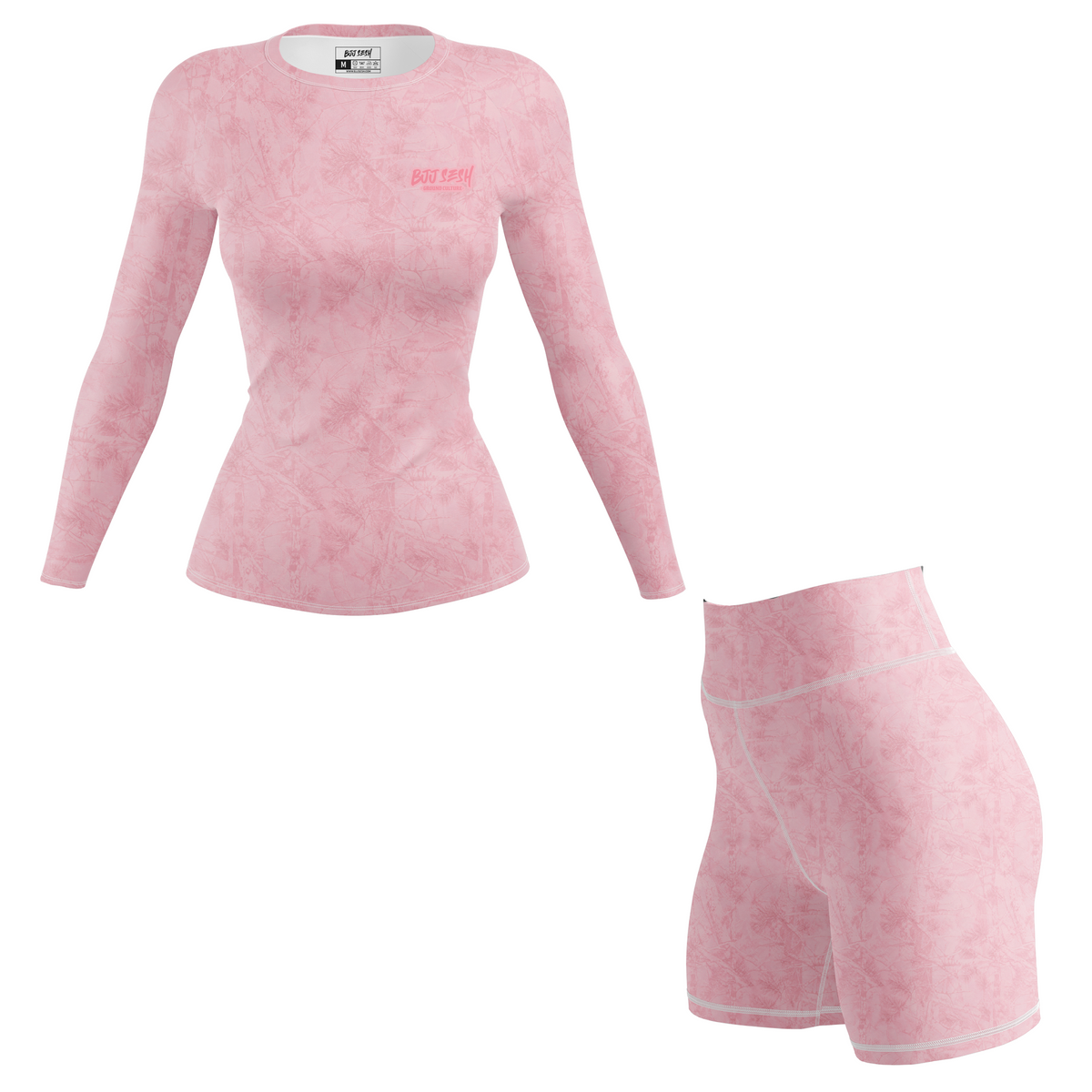 Pink Forest Camo Women's BJJ Rash Guard