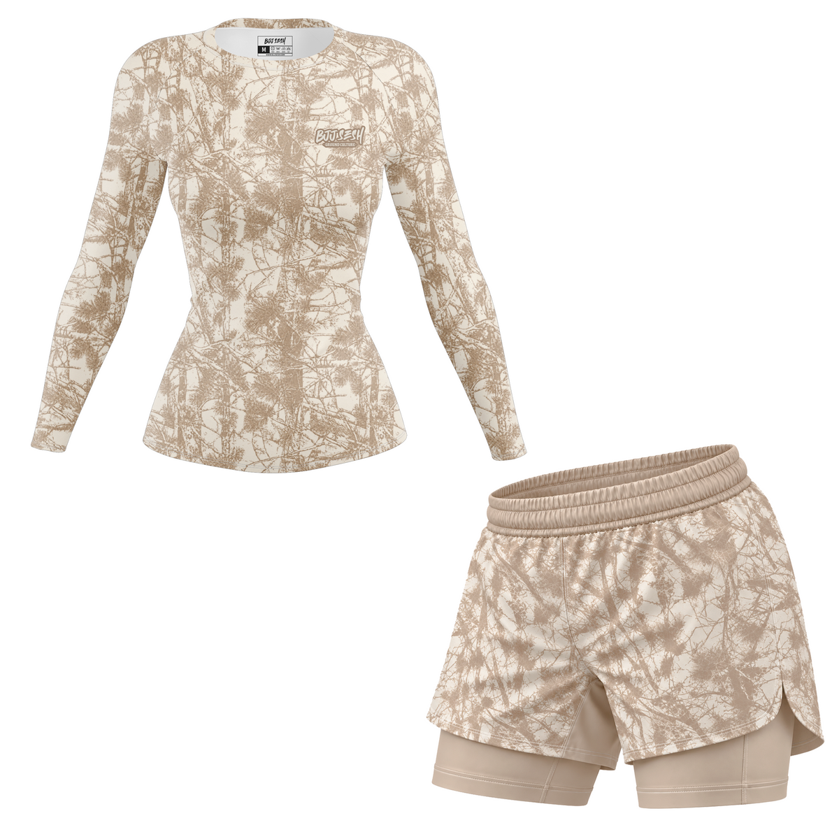 Desert Forest Camo Women's BJJ Rash Guard