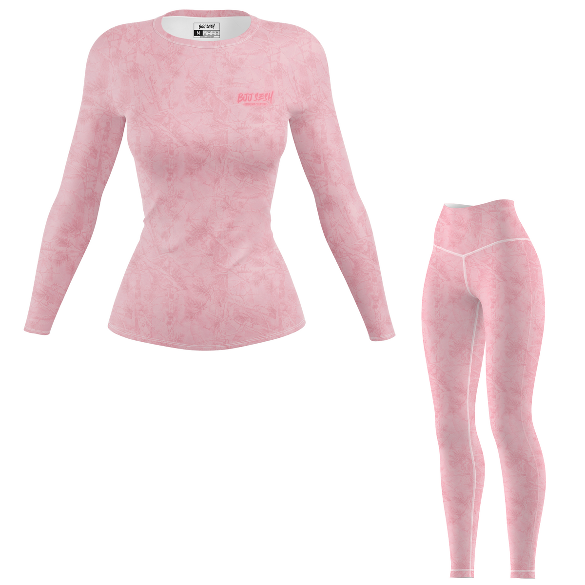 Pink Forest Camo Women's BJJ Rash Guard