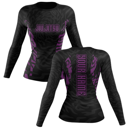 Jiu Jitsu Custom Ranked Women's BJJ Rash Guard